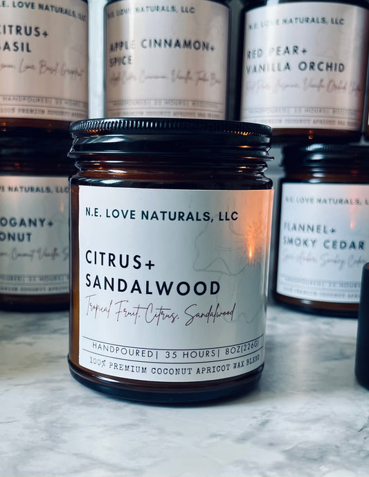 Citrus+ Sandalwood Luxury Scented Candle