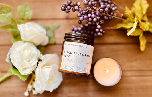 Black Raspberry + Rose Luxury Scented Candle